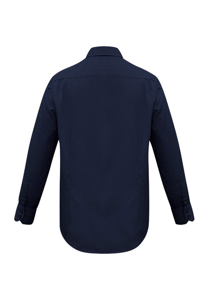 Biz Collection Mens Metro Long Sleeve Shirt - Navy