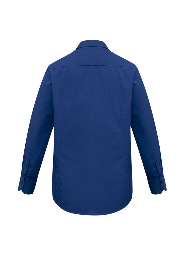 Biz Collection Mens Metro Long Sleeve Shirt - Royal