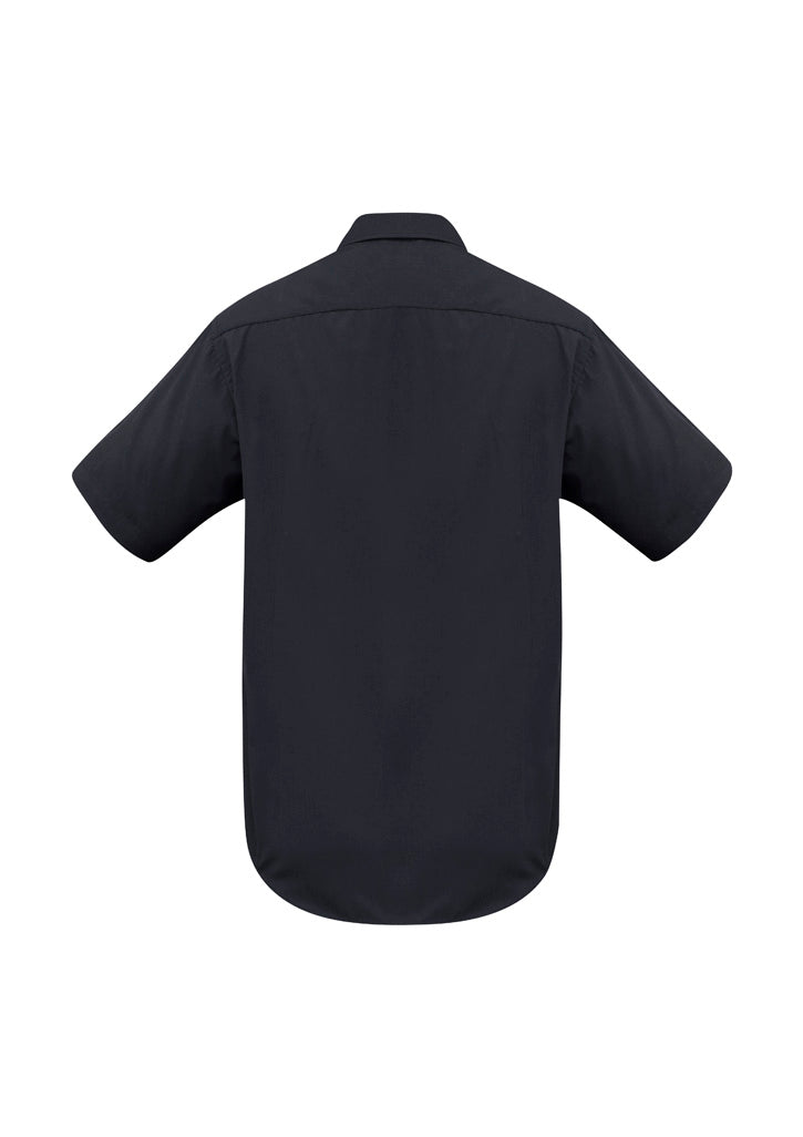 Biz Collection Mens Metro Short Sleeve Shirt - Black