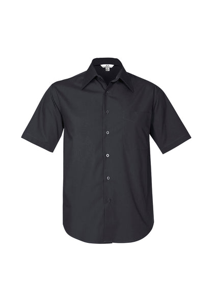 Biz Collection Mens Metro Short Sleeve Shirt - Charcoal