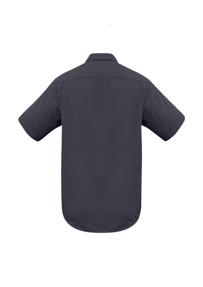 Biz Collection Mens Metro Short Sleeve Shirt - Charcoal