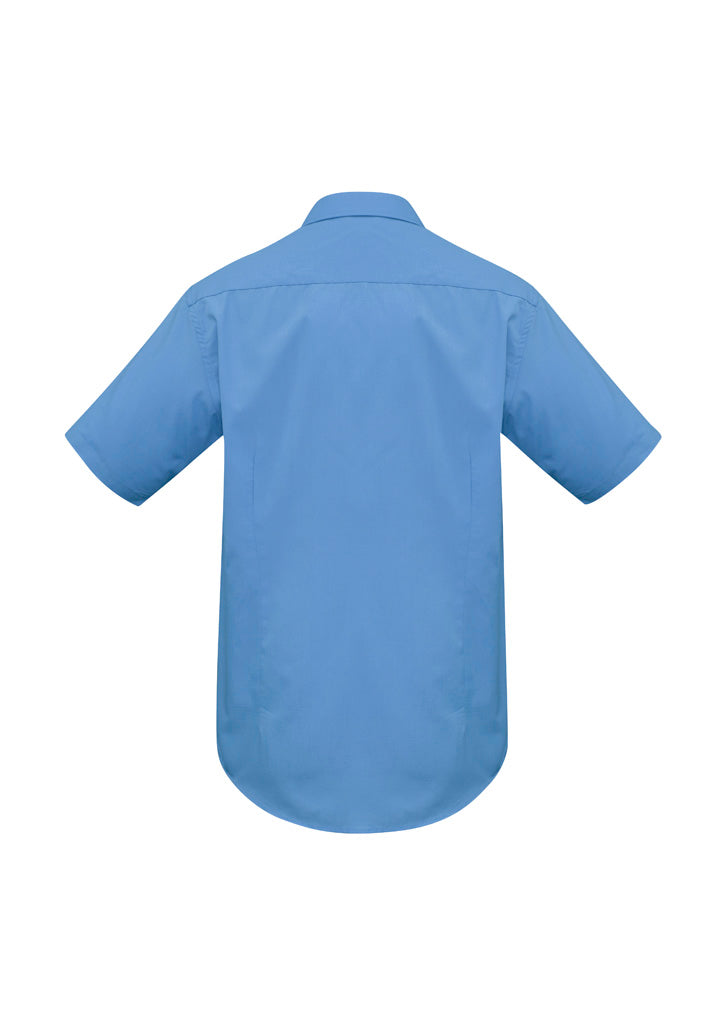 Biz Collection Mens Metro Short Sleeve Shirt - Mid Blue