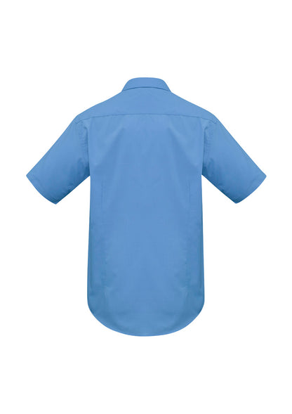 Biz Collection Mens Metro Short Sleeve Shirt - Mid Blue