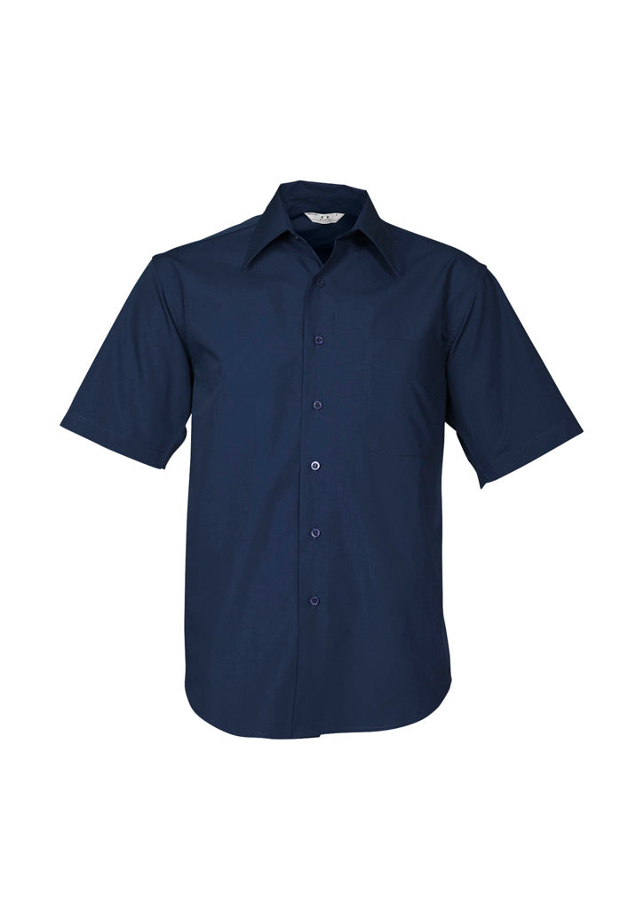 Biz Collection Mens Metro Short Sleeve Shirt - Navy