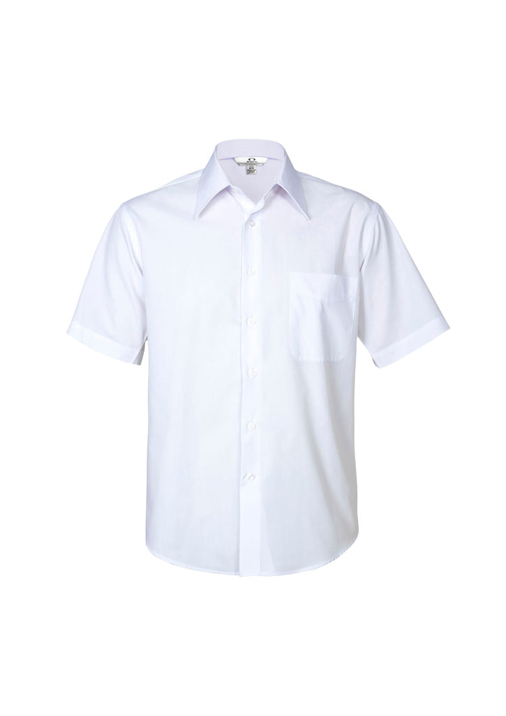 Biz Collection Mens Metro Short Sleeve Shirt - White