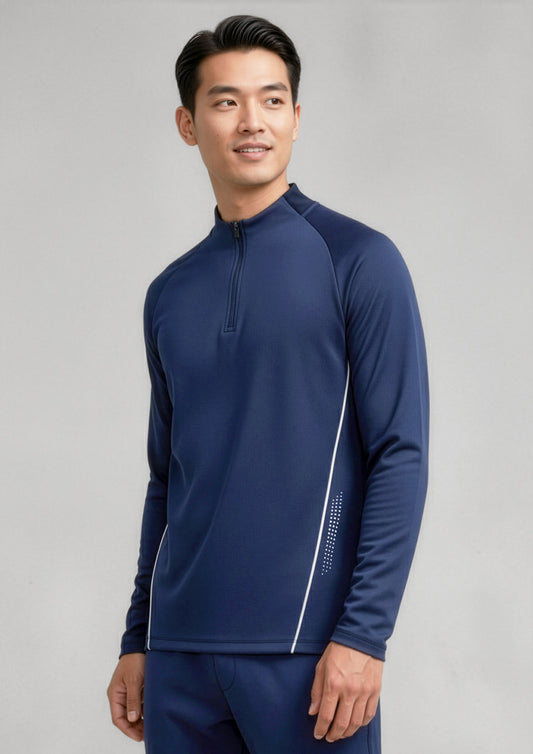 Biz Collection Unisex Balance Mid Layer Top - Navy/White