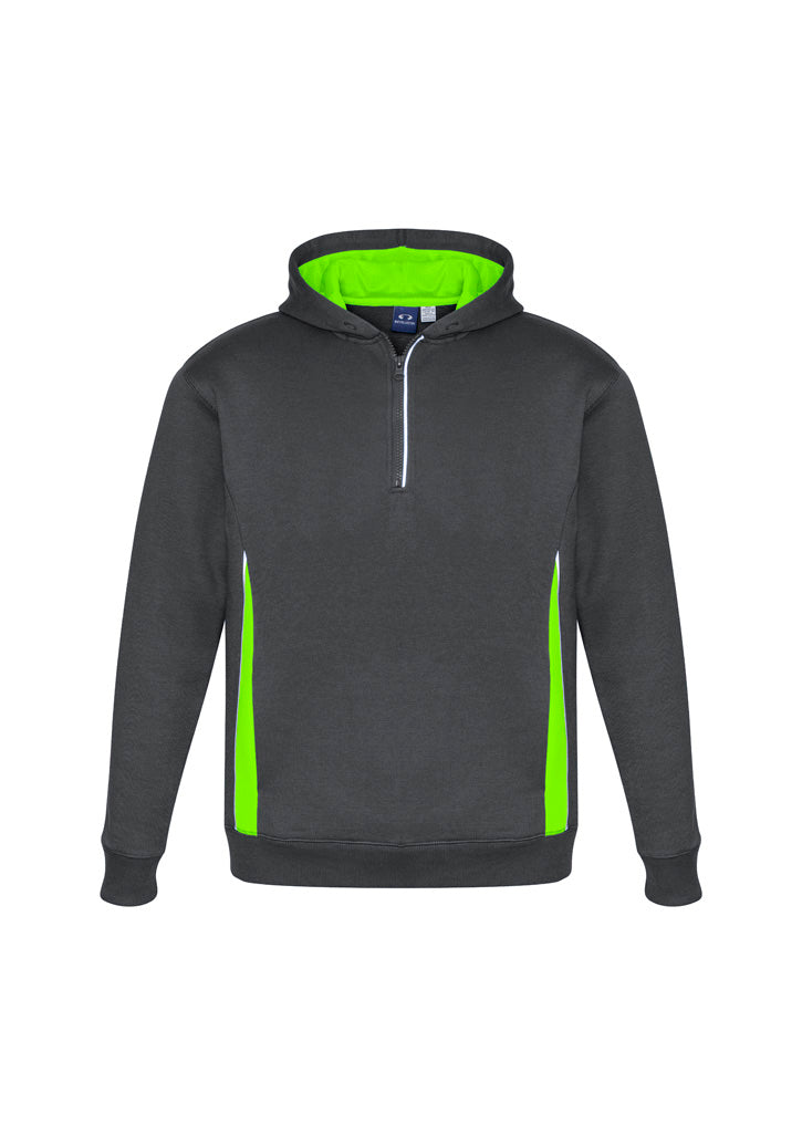 Biz Collection Kids Renegade Hoodie - Grey/Fluoro Lime/Silver