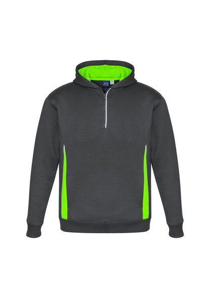 Biz Collection Kids Renegade Hoodie - Grey/Fluoro Lime/Silver