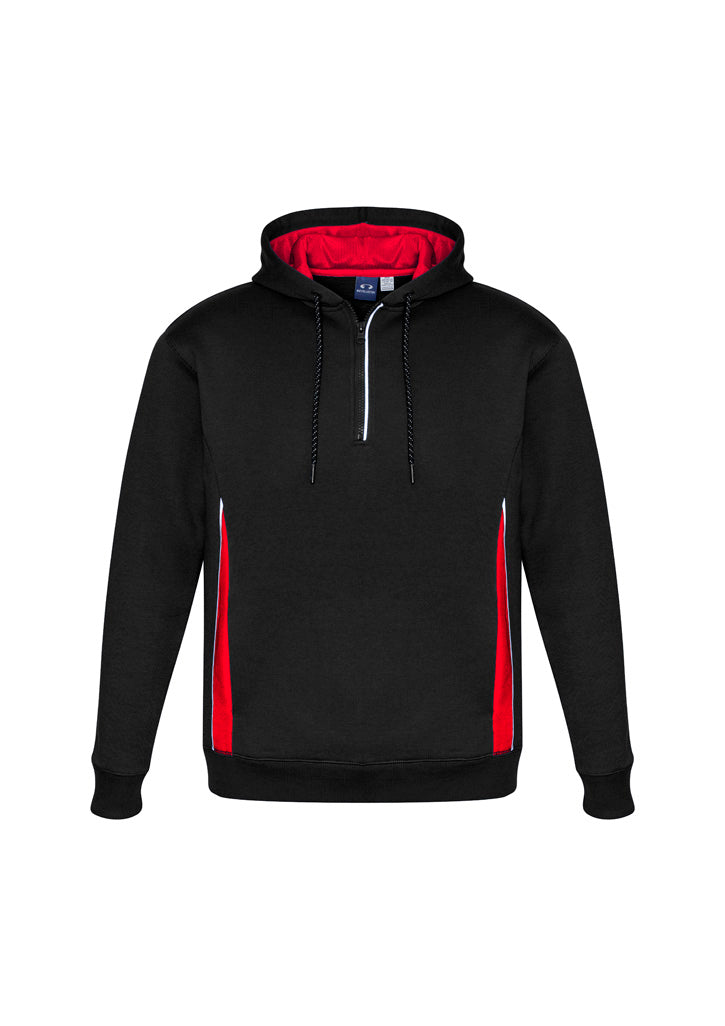 Biz Collection Unisex Renegade Hoodie - Black/Red/Silver