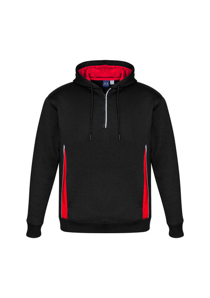 Biz Collection Unisex Renegade Hoodie - Black/Red/Silver