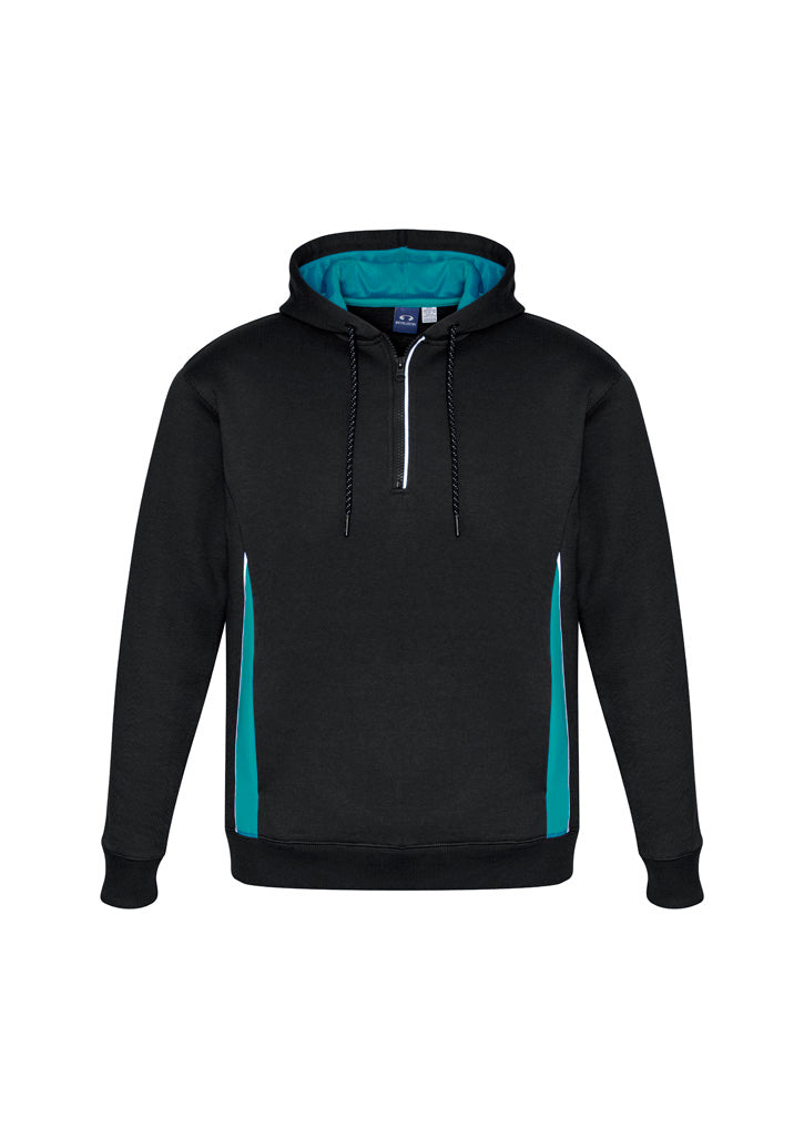 Biz Collection Unisex Renegade Hoodie - Black/Teal/Silver