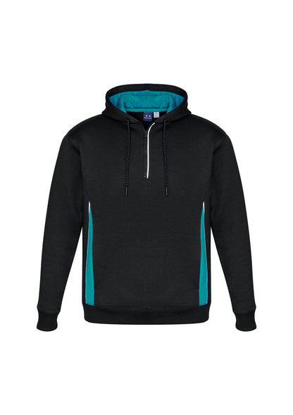 Biz Collection Unisex Renegade Hoodie - Black/Teal/Silver