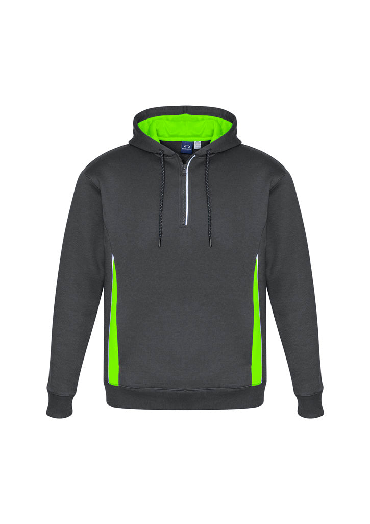 Biz Collection Unisex Renegade Hoodie - Grey/Fluoro Lime/Silver
