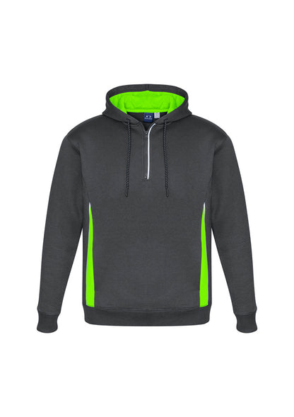 Biz Collection Unisex Renegade Hoodie - Grey/Fluoro Lime/Silver