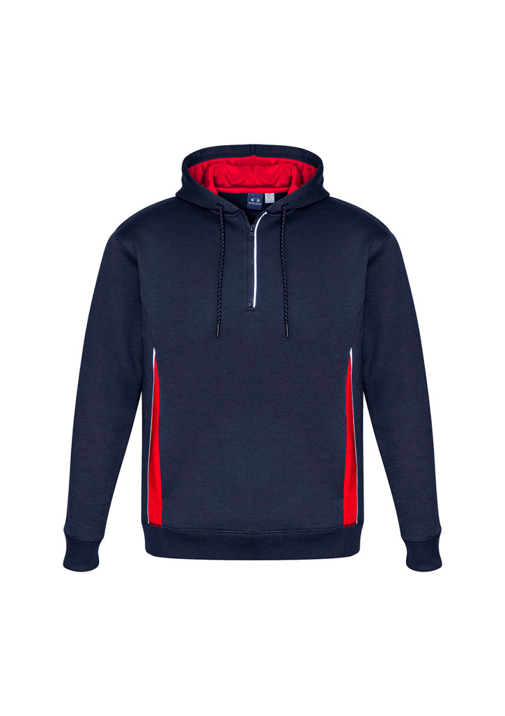 Biz Collection Unisex Renegade Hoodie - Navy/Red/Silver