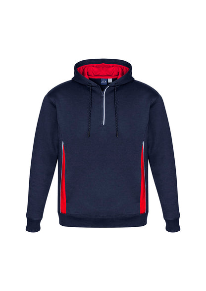 Biz Collection Unisex Renegade Hoodie - Navy/Red/Silver