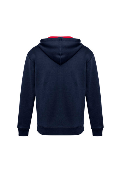 Biz Collection Unisex Renegade Hoodie - Navy/Red/Silver
