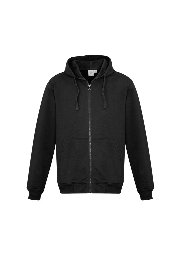 Biz Collection Mens Crew Zip Hoodie - Black