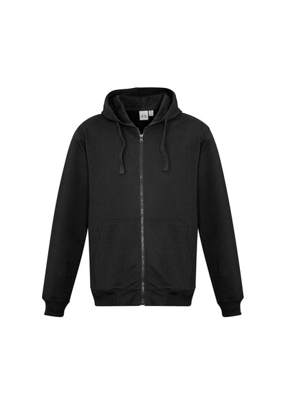 Biz Collection Mens Crew Zip Hoodie - Black