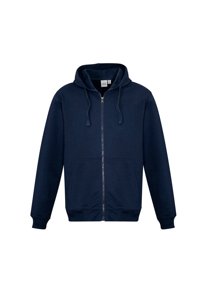 Biz Collection Mens Crew Zip Hoodie - Navy