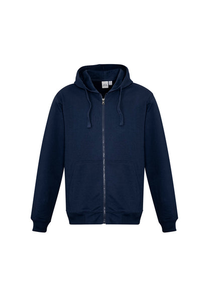Biz Collection Mens Crew Zip Hoodie - Navy