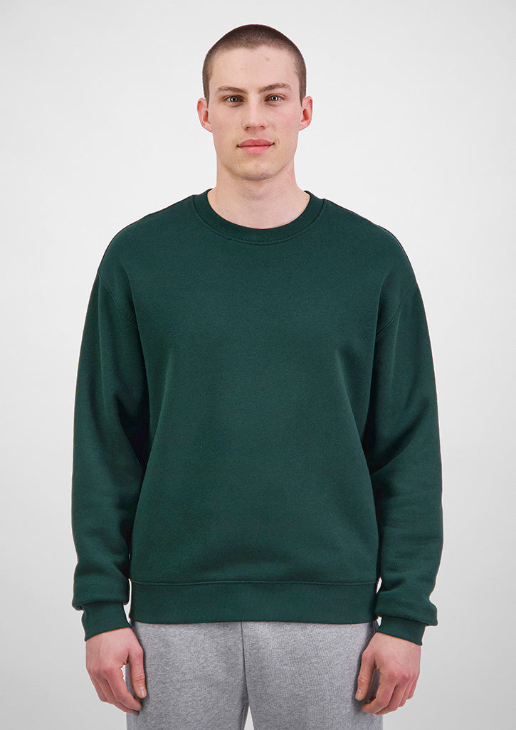 Good Mates Mens Everyday Crew Sweatshirt - Scarab Green