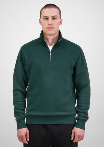 Good Mates Mens Everyday 1/4 Zip - Scarab Green