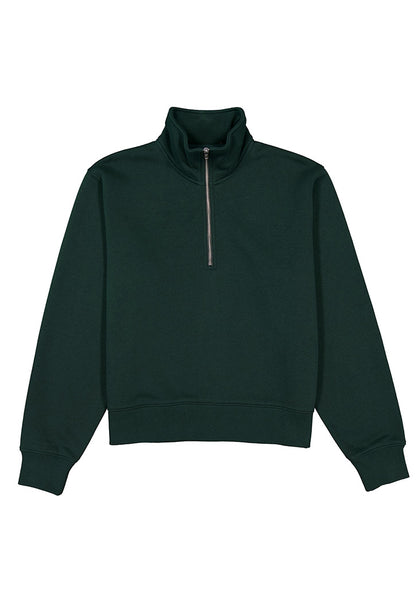 Good Mates Womens Everyday 1/4 Zip - Scarab Green