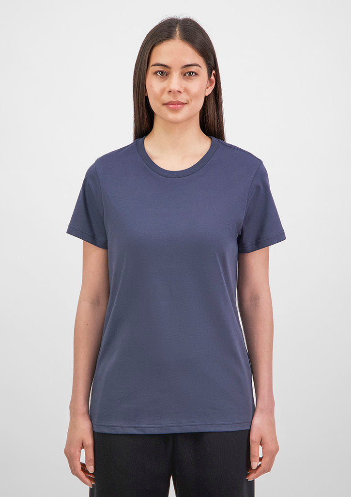 Good Mates Womens Basis Short Sleeve Tee - Steel Blue