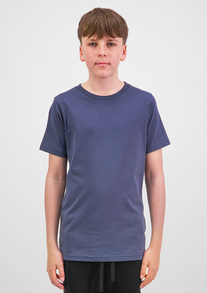 Good Mates Youth Basis Short Sleeve Tee - Steel Blue