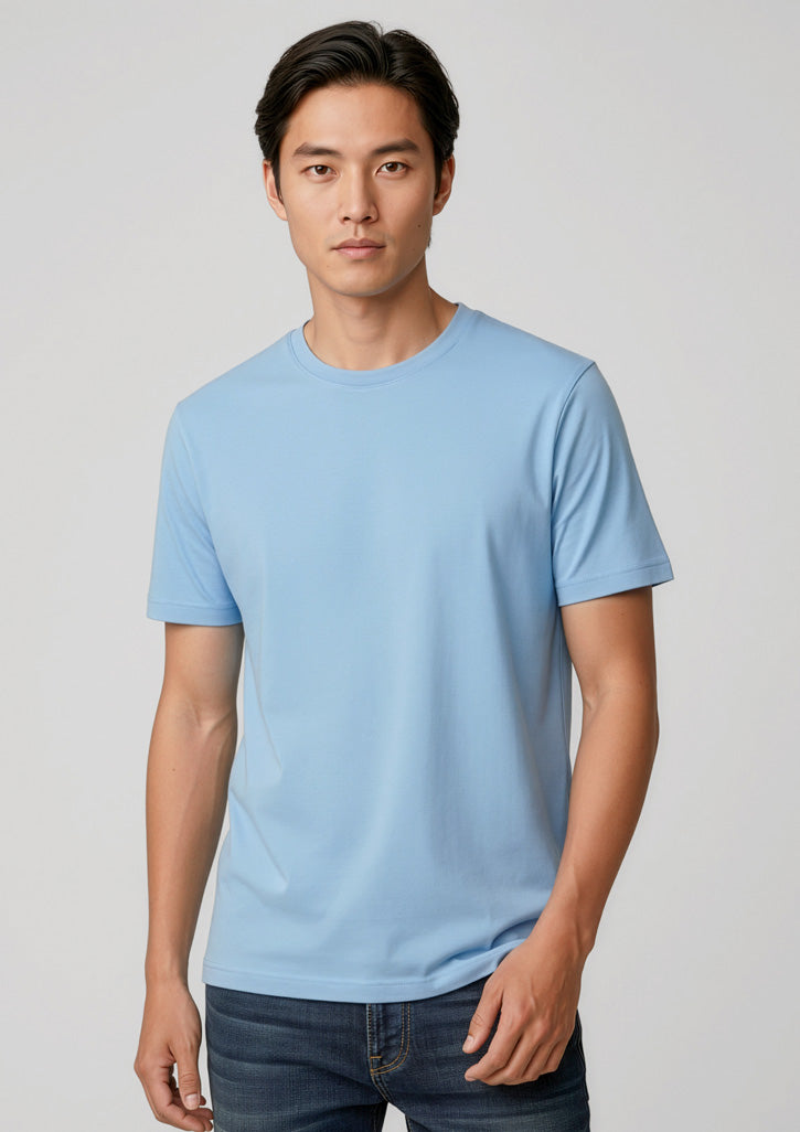Biz Collection Mens Ice Short Sleeve Tee - Spring Blue