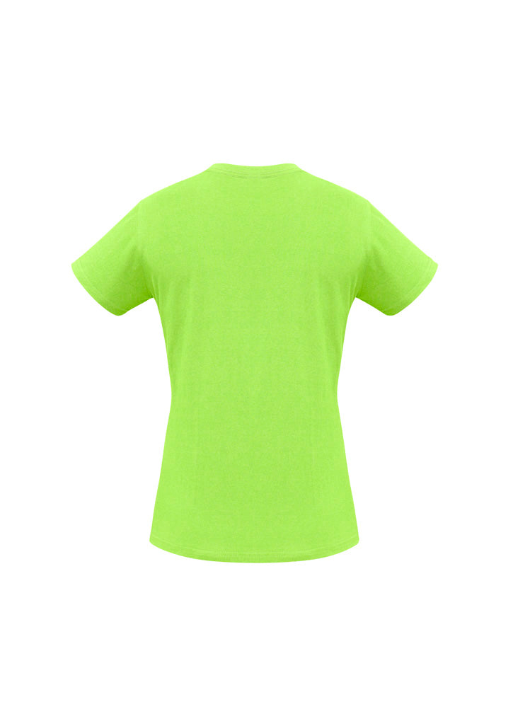 Biz Collection Womens Ice Short Sleeve Tee - Fluoro Yellow/Lime