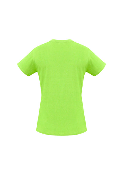 Biz Collection Womens Ice Short Sleeve Tee - Fluoro Yellow/Lime