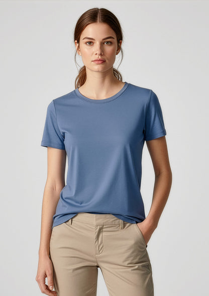 Biz Collection Womens Ice Short Sleeve Tee - Denim