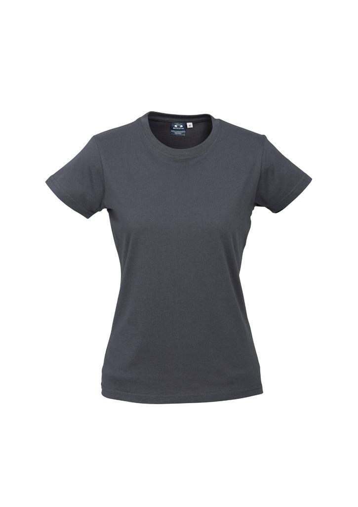 Biz Collection Womens Ice Short Sleeve Tee - Charcoal
