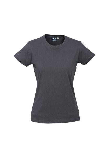 Biz Collection Womens Ice Short Sleeve Tee - Charcoal