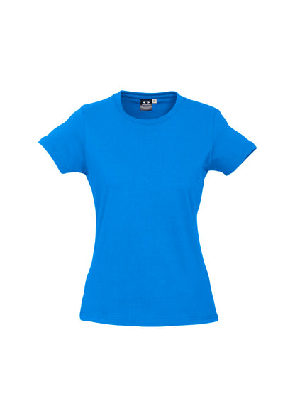 Biz Collection Womens Ice Short Sleeve Tee - Neon Cyan