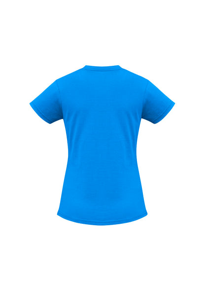 Biz Collection Womens Ice Short Sleeve Tee - Neon Cyan