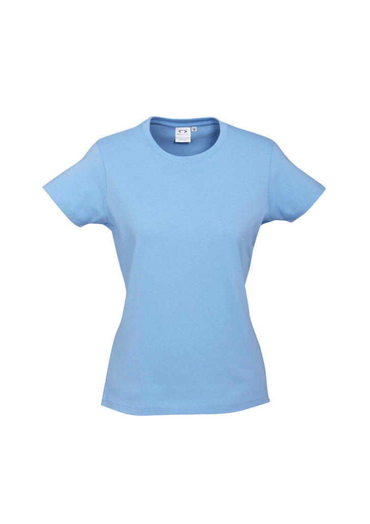 Biz Collection Womens Ice Short Sleeve Tee - Spring Blue