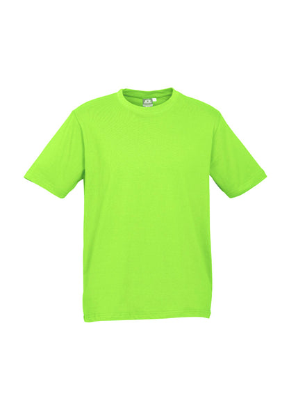 Biz Collection Kids Ice Short Sleeve Tee - Fluoro Yellow/Lime