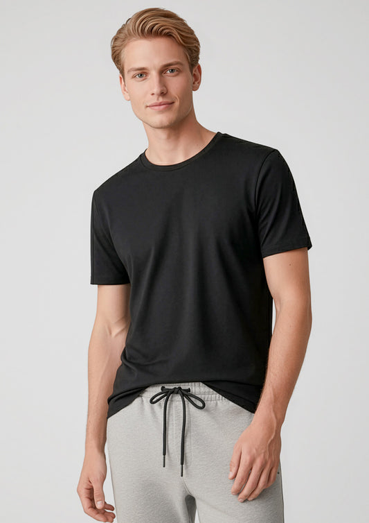Biz Collection Mens Action Short Sleeve Tee - Black