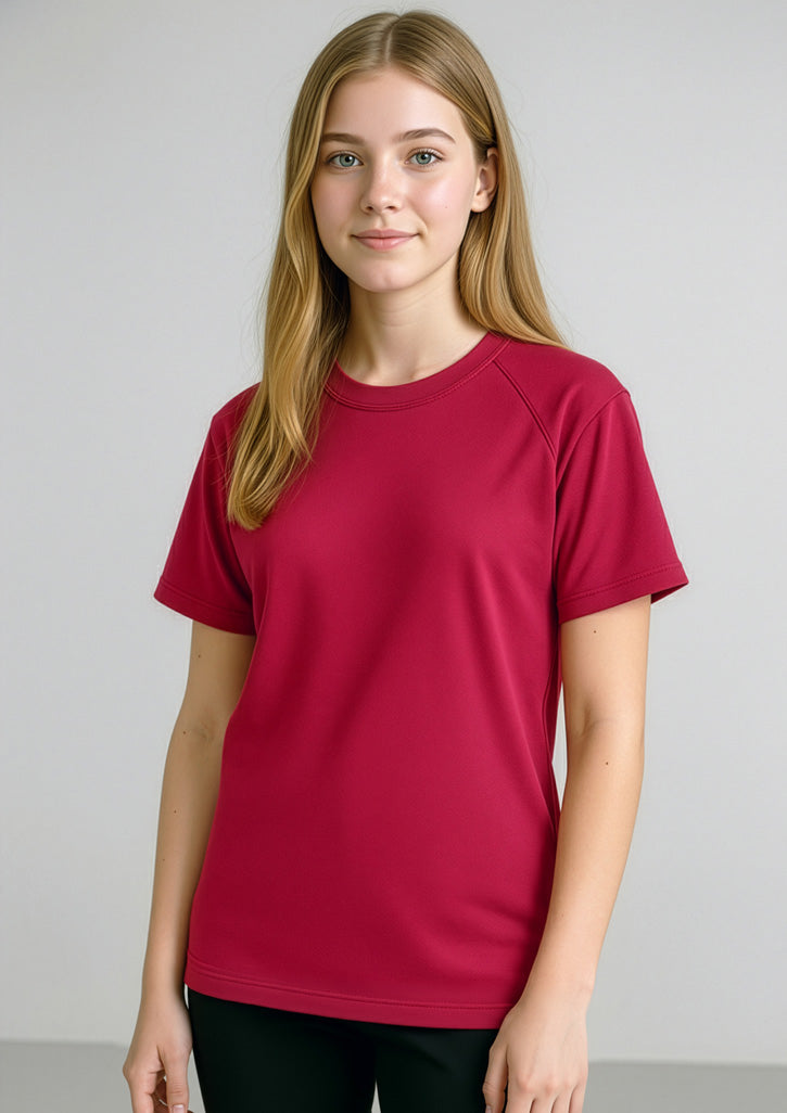 Biz Collection Kids Sprint Short Sleeve Tee - Red