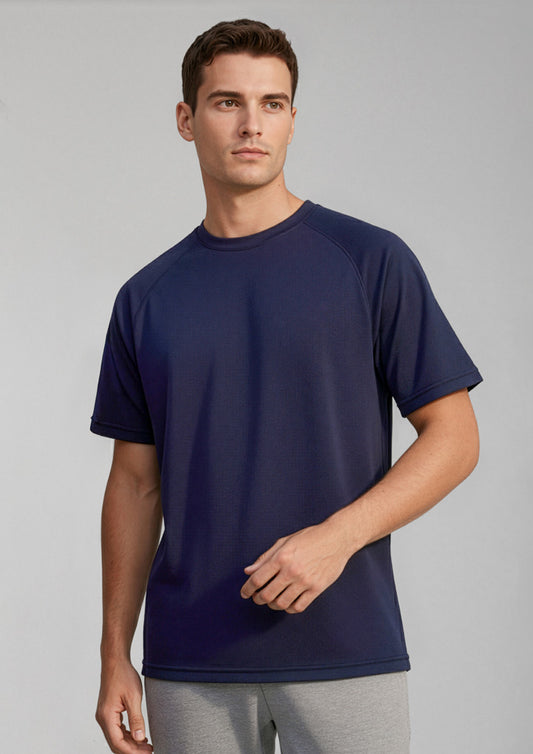 Biz Collection Mens Sprint Short Sleeve Tee - Navy