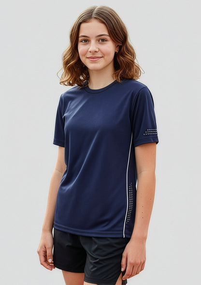 Biz Collection Kids Balance Short Sleeve Tee - Navy/Sky