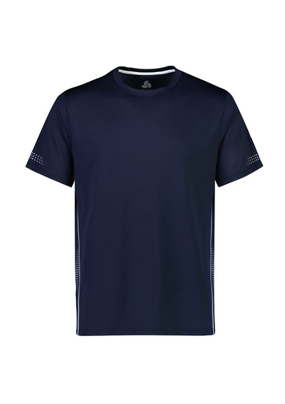 Biz Collection Mens Balance Short Sleeve Tee - Navy/White