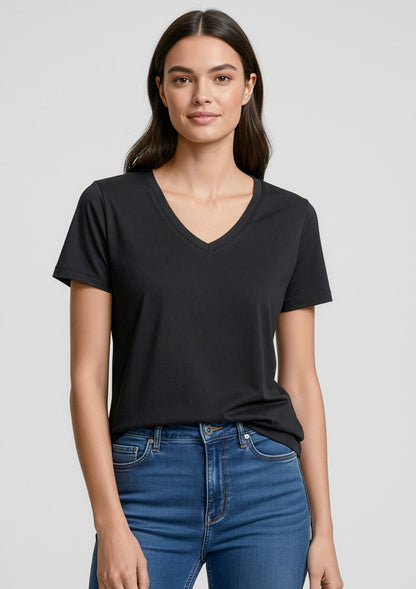 Biz Collection Womens Viva Short Sleeve Tee - Black