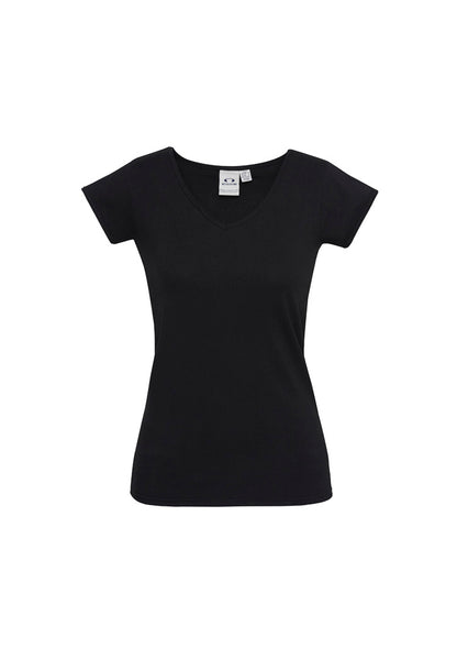 Biz Collection Womens Viva Short Sleeve Tee - Black