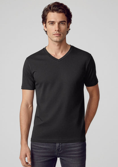 Biz Collection Mens Viva Short Sleeve Tee - Black