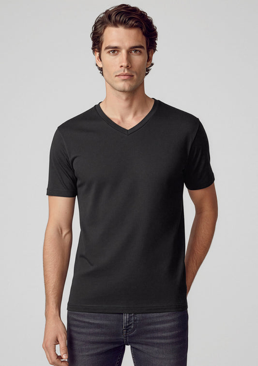 Biz Collection Mens Viva Short Sleeve Tee - Black