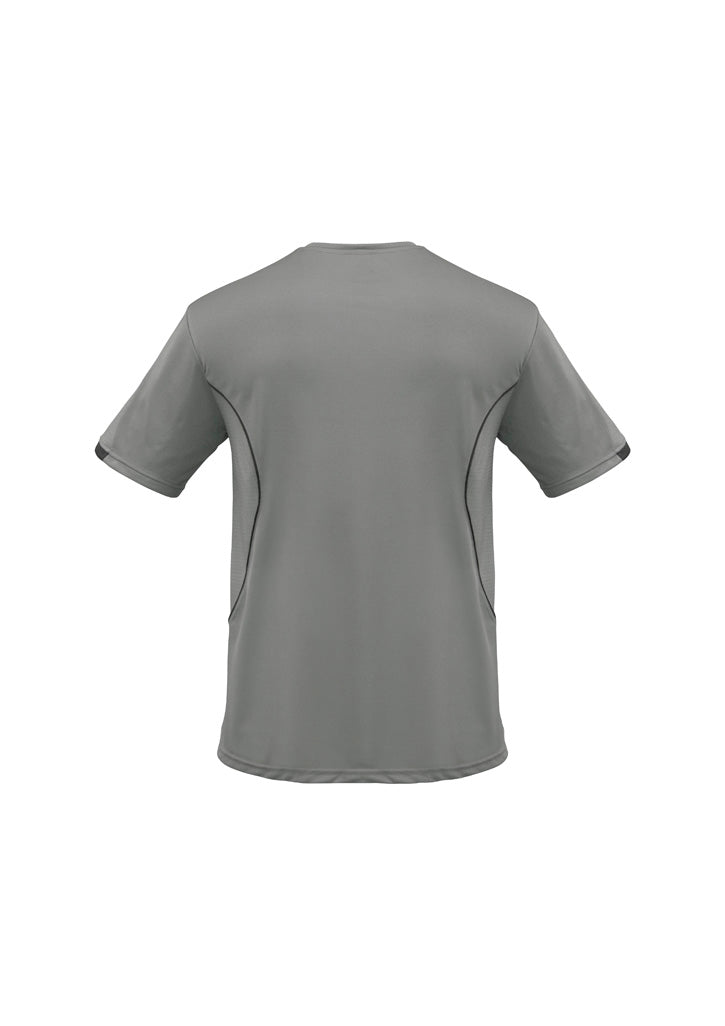 Biz Collection Mens Razor Short Sleeve Tee - Ash/Black